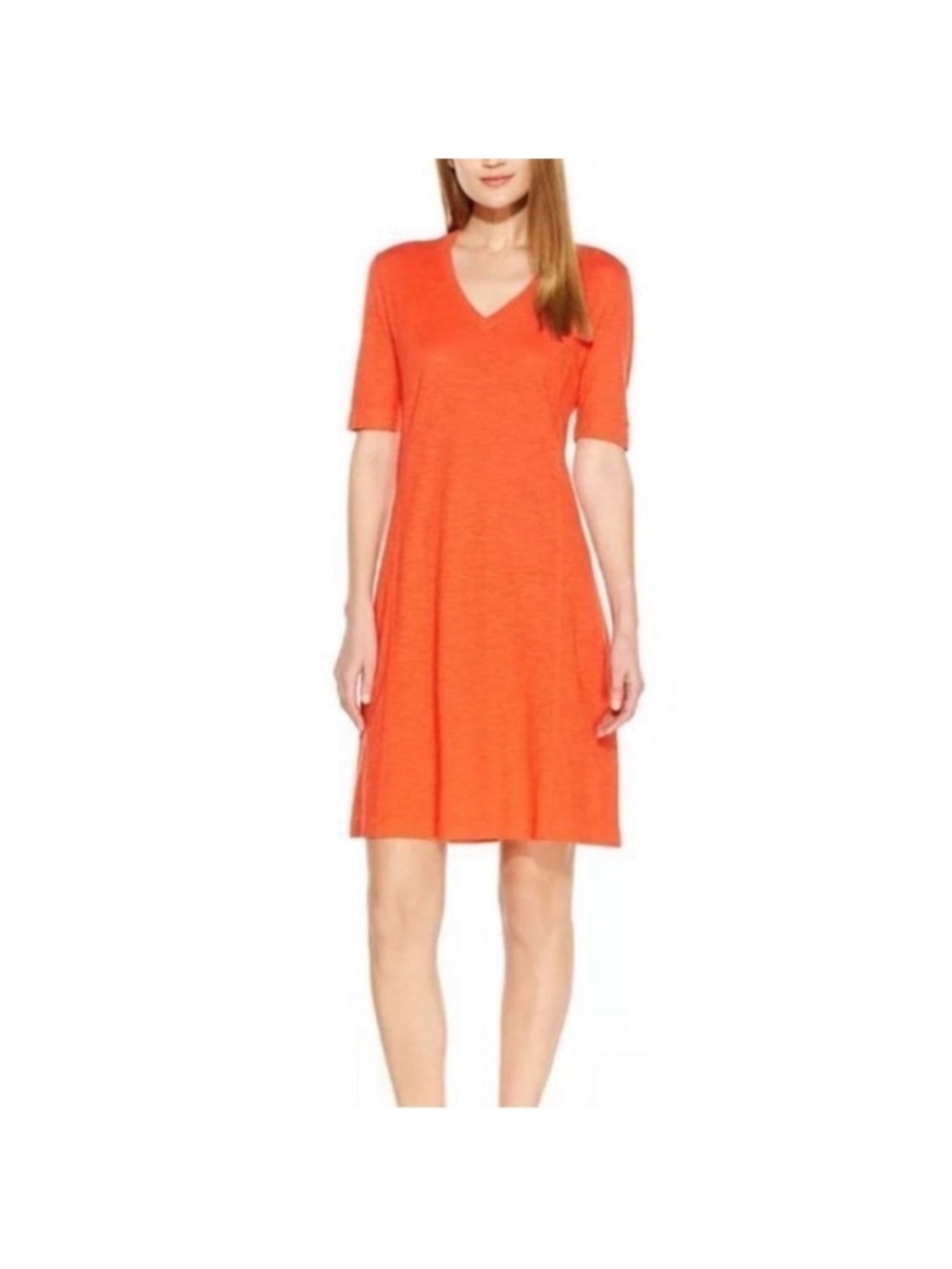 Eileen Fisher Hemp/Organic Cotton V Neck Dress. SP. NWT. $325!